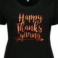 thumbnail image 4 of Inktastic Happy Thanksgiving with Leaf Arrow in Fall Colors Women's Plus Size T-Shirt, 4 of 5