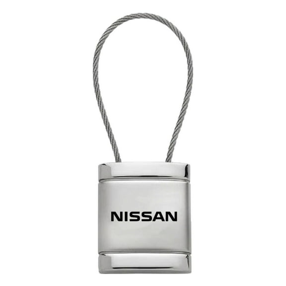 Nissan Satin Chrome Cable Key Ring (Silver)