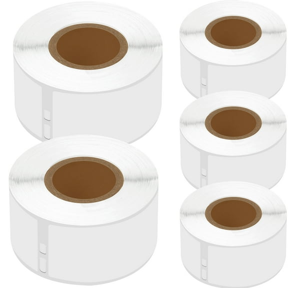 GREENCYCLE 5 Roll (130 labels per roll) Medium Frosted White Address Mailing Multipurpose Labels Compatible for Dymo 30254 1-1/8" x 3-1/2"(28mm x 89mm) LabelWriter Printer,BPA Free