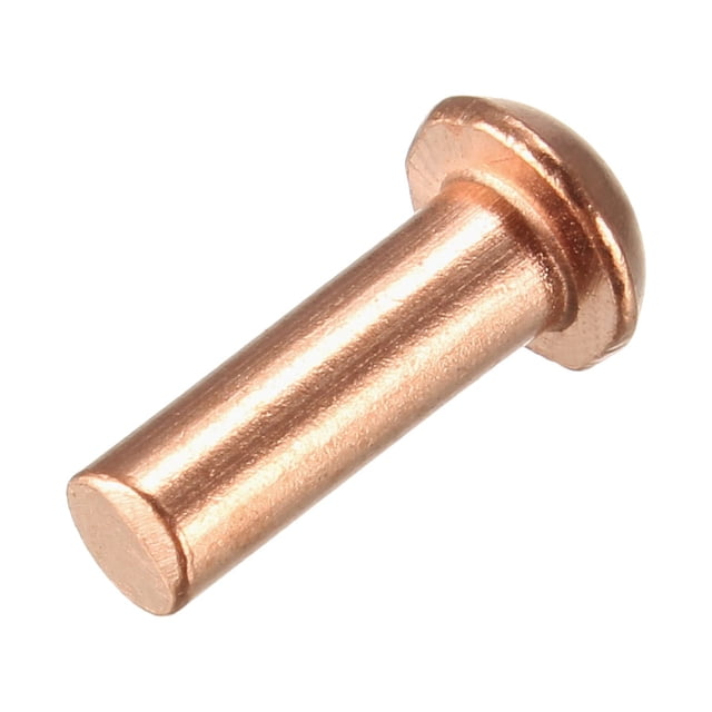 Uxcell 5/32" x 15/32" Remaches de Cabeza Redonda Sólidos de Cobre 50 Pcs