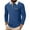 Blue, variant on Men's Patchwork Polo Shirts Long Sleeve Button-Up Flap Collar Shirt Classic Casual Golf Shirts