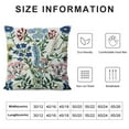 thumbnail image 5 of Creowell Flowers Embroidered Print Pillow Covers for Couch Square Design Short Plush Square 1PC 12x12in, 5 of 5