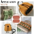 thumbnail image 7 of 2pcs Black Crochet Bag Bottom Base 11.8x5.9" PU Leather Oval Bag Shaper Cushion Pad with 4mm Holes Nails for Knitting Leather Bag Handbags Shoulder Bags DIY Accessories DIY, 7 of 7