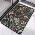 thumbnail image 4 of Elegant and Versatile 20x32 inch Floral Bathroom Rugs - Non-Slip Large Kitchen Rug - Distressed Indoor Carpet for Dining and Office Areas, 4 of 5