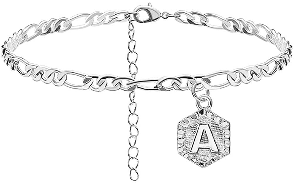 Initial Ankle Bracelets for Women Silver Anklet Gold Letter Anklet with Initials Gold Anklets for Women Initial Anklet Silver Anklets for Women Initial Jewelry