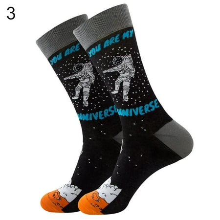 

Colorful Unisex Skateboard Planet Universe Series Harajuku Winter Warm Astronaut Socks Long Socks Men Socks Hip Hop 3