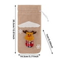 thumbnail image 3 of Décoration Maison 1Pcs Sac à Vin de Noël - Tissu avec Cordon - Sac à Bouteille Réutilisable - Décoration de Fête de Vacances Amélioration de la Maison, 3 of 6
