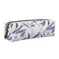 thumbnail image 1 of Balery Lavender Flowers Estuche de Lápices de Cuero Impreso, Estuche para Suministros de Arte, Estuche de Lápices con Cremallera, Estuche de Almacenamiento de Papelería, 1 of 7