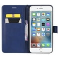thumbnail image 3 of Compatible with iPhone 8 Plus/7 Plus Case Premium Leather Cover with Cash Card Slots Soft TPU Back Cover Magnetic Flip Leather Wallet Case - Blue, 3 of 5