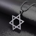 thumbnail image 3 of Colgante de estrella de Mogan David para hombre, cadena de aleación de alta calidad judía de Israel, collar de estrella de David, joyería Kb, 3 of 5