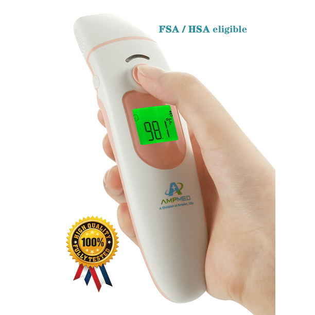 Amplim Touchless Forehead and Ear Thermometer, Touch Free/NonContact