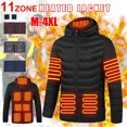 thumbnail image 4 of Chaqueta calefactable de 11 áreas para hombre y mujer, chaquetas calefactoras eléctricas de invierno para exteriores con USB, abrigo térmico deportivo cálido, ropa, chaleco calentable, 4 of 5