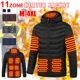 thumbnail image 4 of Chaqueta calefactable de 11 áreas para hombre y mujer, chaquetas calefactoras eléctricas de invierno para exteriores con USB, abrigo térmico deportivo cálido, ropa, chaleco calentable, 4 of 5