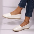 thumbnail image 6 of Rexoro Women Loafers Flats Cap Toe Woven Trim Comfort Slip On Women Shoes, 6 of 10