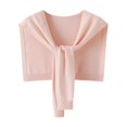 thumbnail image 2 of Chal tipo capa de punto para mujer, calentador de cuello transpirable, top de suéter elegante para mujer. Rosa, 2 of 9