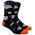 thumbnail image 2 of Couver Mens Novelty Socks Colorful Funny Pattern Dress Casual Socks- Travel/Vegas, 10-13, 1 Pair, 2 of 7