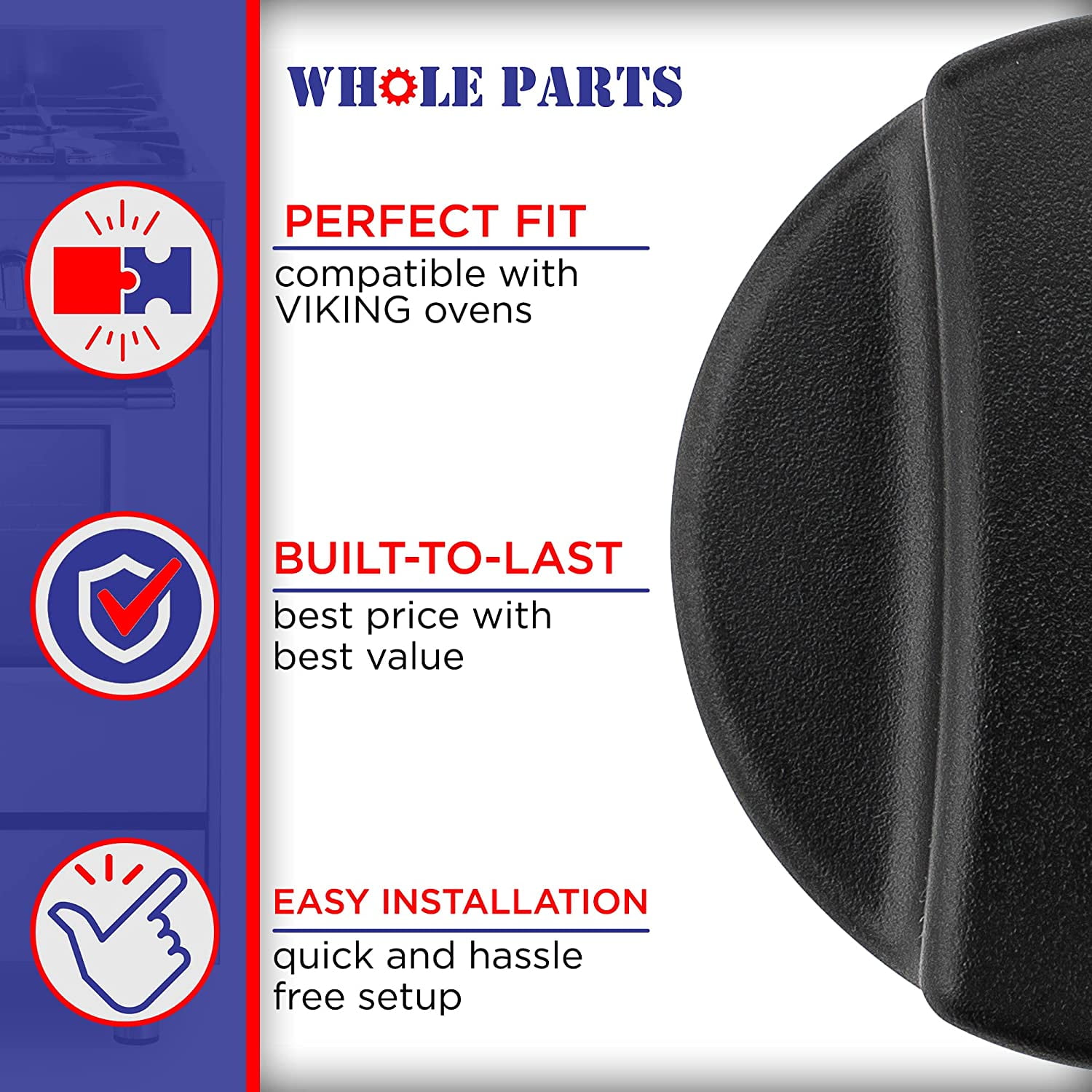 Whole Parts Oven Select Knob Part # PB010230 - Replacement & Compatible With Some Viking Ovens