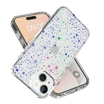 Feishell Marble Pattern Case for iPhone 15 Plus, Full Body Protection Hybrid Shockproof Phone Cover,  Slim Lightweight Fashion Case for iPhone 15 Plus Women Girls - Star