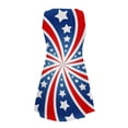thumbnail image 4 of Jophufed 4Th of July Independence Day American Flag Print Midi Patriotic Beach Sundress,Women Fashion Summer Casual Sexy Sleeveless Round Neck Dress, 4 of 4