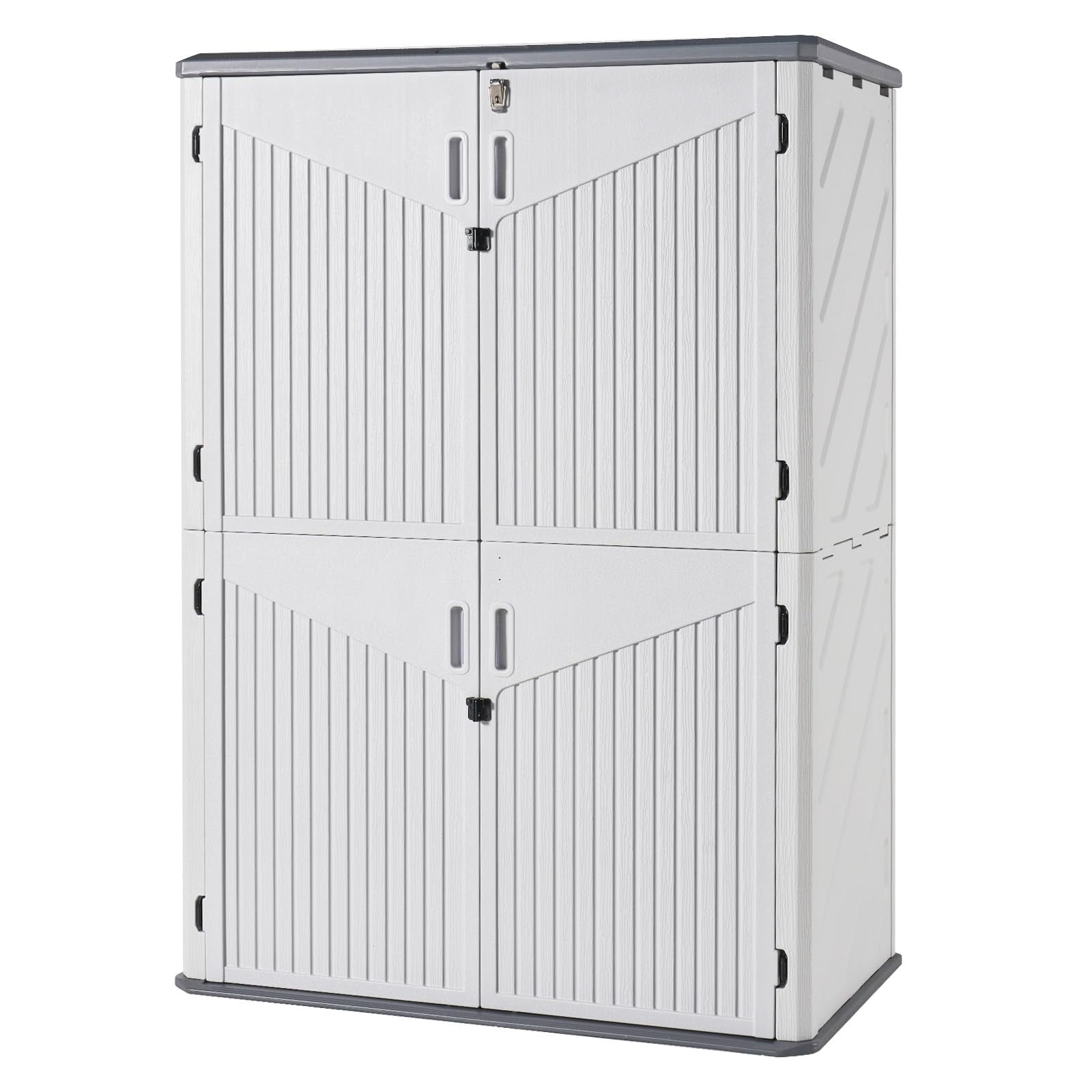 Aoxun Outdoor Storage Shed, 64 Cu.Ft Vertical Storage Sheds