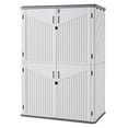 thumbnail image 3 of Aoxun Outdoor Storage Shed, 64 Cu.Ft Vertical Storage Sheds Outdoor with Floor, Outdoor Waterproof Storage Cabinet for Garage Storage, Pool Storage, Bike Shed, Garden Shed, Outdoor Storage(White), 3 of 9