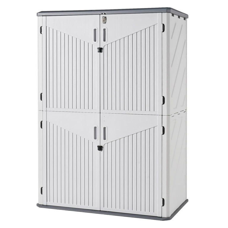 Aoxun Outdoor Storage Shed, 64 Cu.Ft Vertical Storage Sheds