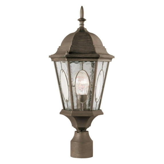 Trans Globe Lighting - Watered Windows - One Light Outdoor Post Mount Swedish