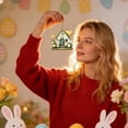 thumbnail image 6 of AZXY Easter House Ornaments for Tree, 2D Flat Acrylic Miniature Easter Hanging Decorations, Welcome Cottage with Easter Eggs Ornaments for Small Tree, Easter Party & Home Indoor Outdoor Decor, 6 of 7