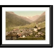 Historic Framed Print, Brenner Railway Gossensass Tyrol Austro-Hungary, 17-7/8" x 21-7/8"