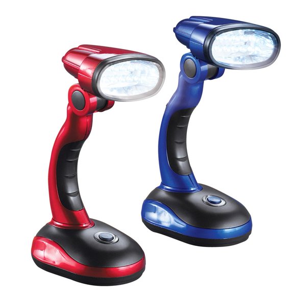 Collections Etc LED Cordless Desk Lamps Perfect for Blackout, Emergencies or Adding Light Wherever You Need it - Set of 2