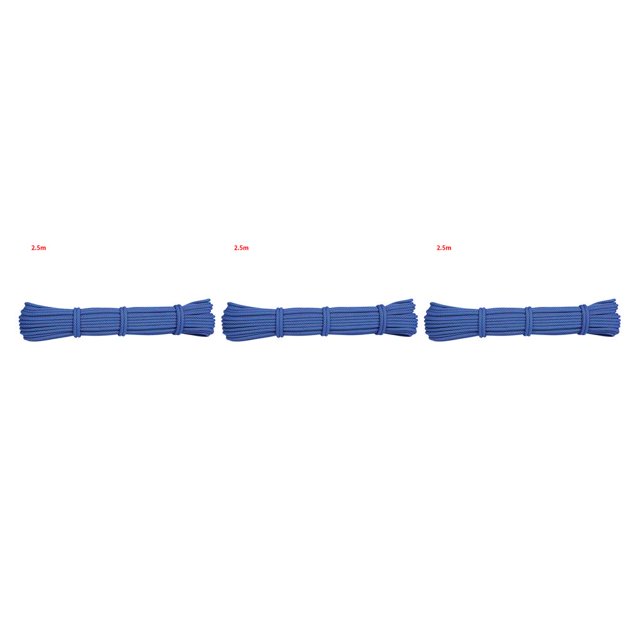 kurtrusly Climbing Rope Portable 6mm Non- for slip Downhill Rope Outdoor Activity Survival Accessory, 2.5m, Green Blue 2.5M 3Set