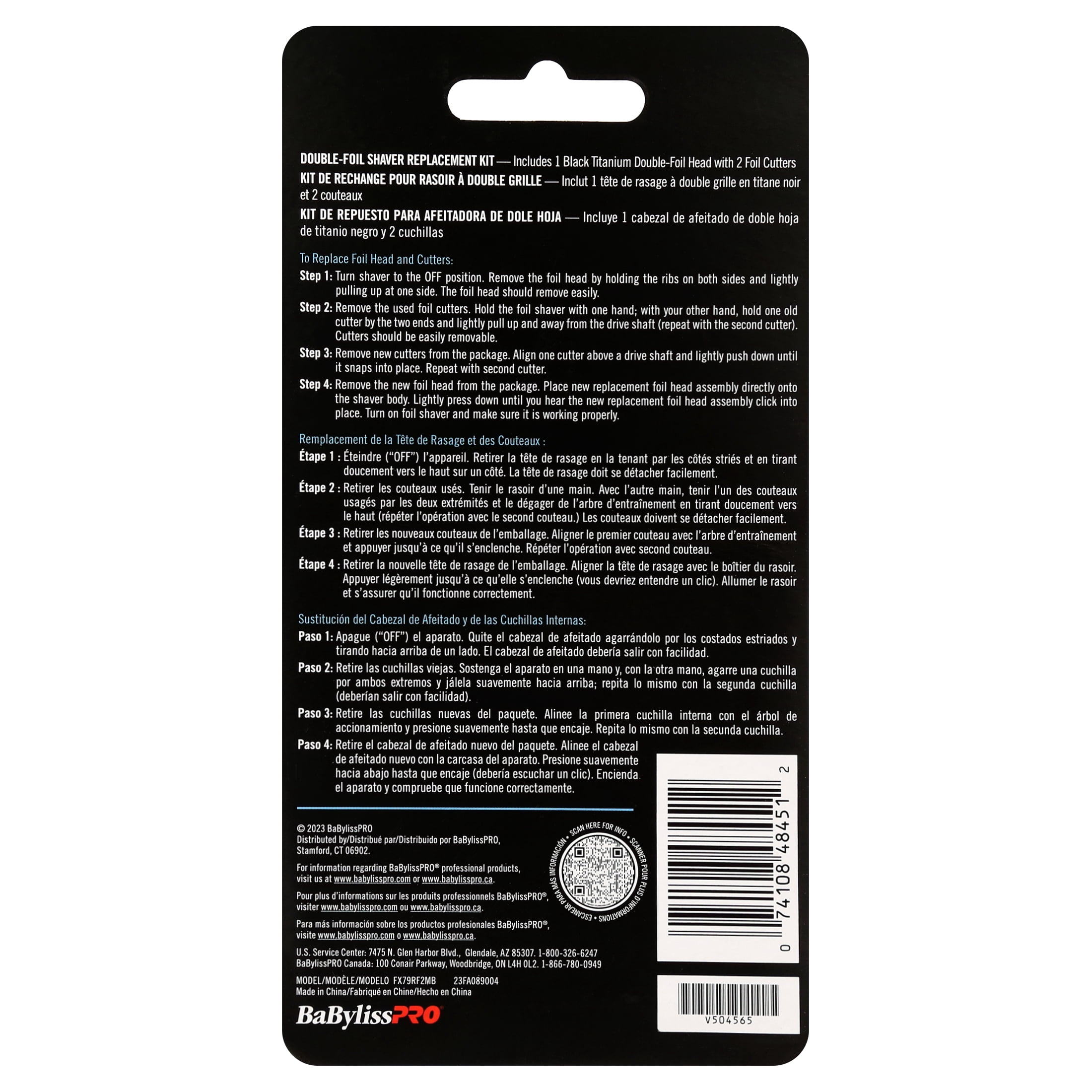 BaBylissPRO® BLACKFX Replacement Foil & Cutter for FX79FSMB