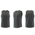 thumbnail image 3 of LNWUY Men's Big and Tall Sleeveless UPF 50+ Swim Shirts Quick Dry Workout Tank Top UV Protection Running Gym Muscle T Shirts Gray L, 3 of 4