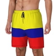 thumbnail image 5 of Men's 2 in 1 Swim Trunks with Compression Liner Colombian Flag Quick Dry Beach Shorts, 5 of 6