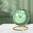 thumbnail image 4 of Wosthever Reloj de escritorio con borde de acero dorado, elegante, con función de alarma luminosa, mesita de noche, despertadores para Electrodomésticos rosa, 4 of 6
