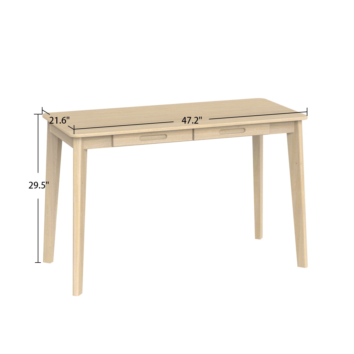KULAGAGA Solid wood Leg Computer Desk Office Computer Desk Wood Writing Gaming Desk Workstation Desk for Home Office