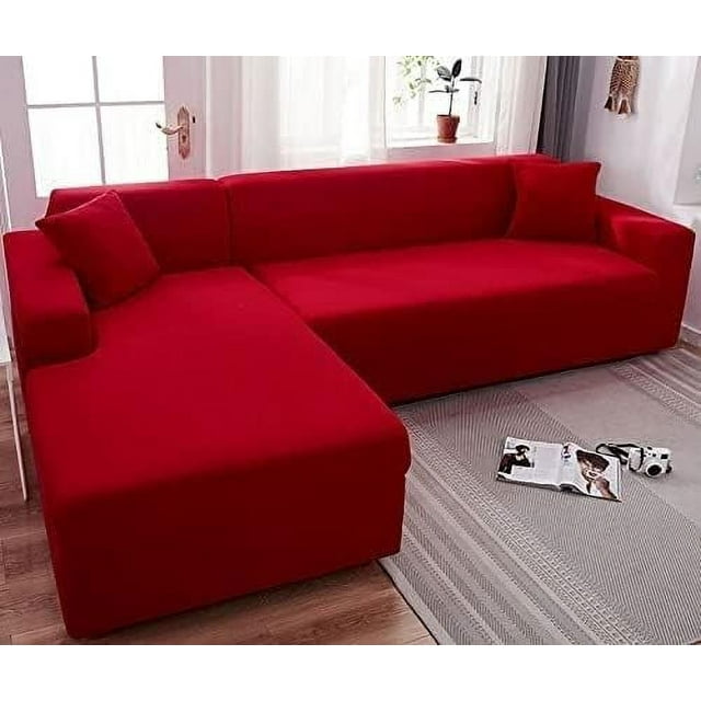 LAICAIW Super Stretch Sectional Couch Covers, L-Shaped Sofa Covers Softness Furniture Slipcovers Non Slip Pets Dogs Furniture Protector (Color : G, Size : 1 Seater(35in-55in))