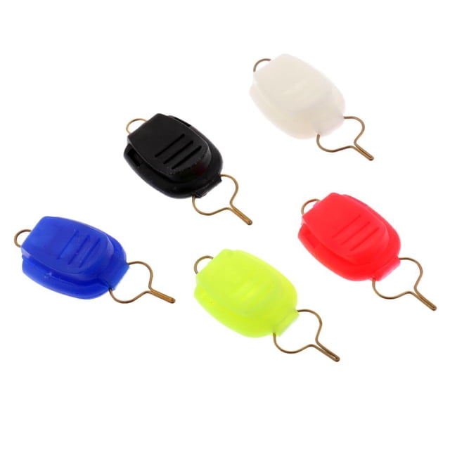 Paquete de 5 Soporte de Línea de Carrete de Hebilla de Línea de Carrete de Pesca Hebilla de Retención Clip de Tapón para Agua Dulce de Agu Cola Tope de línea de carrete