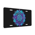 thumbnail image 2 of KAKALAD Teal And Purple Mandala 03 Aluminum Universal Car Vehicles License Plate 6" x 12" (4 Holes), 2 of 9