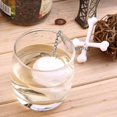 thumbnail image 1 of Infusor de té de silicona BRILLAR BR White Skull herramienta de elaboración de cerveza, 1 of 5