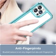 thumbnail image 3 of Case for iPhone 13 Case Slim Dropproof [Defend from Drop/Scratch/Slip/Fingerprint] Clear Acrylic Hard Back Soft TPU Bumper Hybrid Phone Cover for iPhone 13-Crystal Blue, 3 of 15