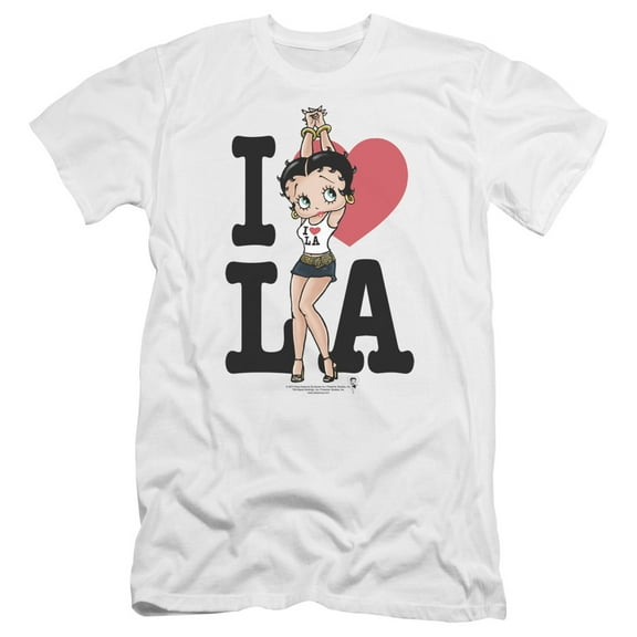 Betty Boop - I Heart La - Premium Slim Fit Short Sleeve Shirt - Small
