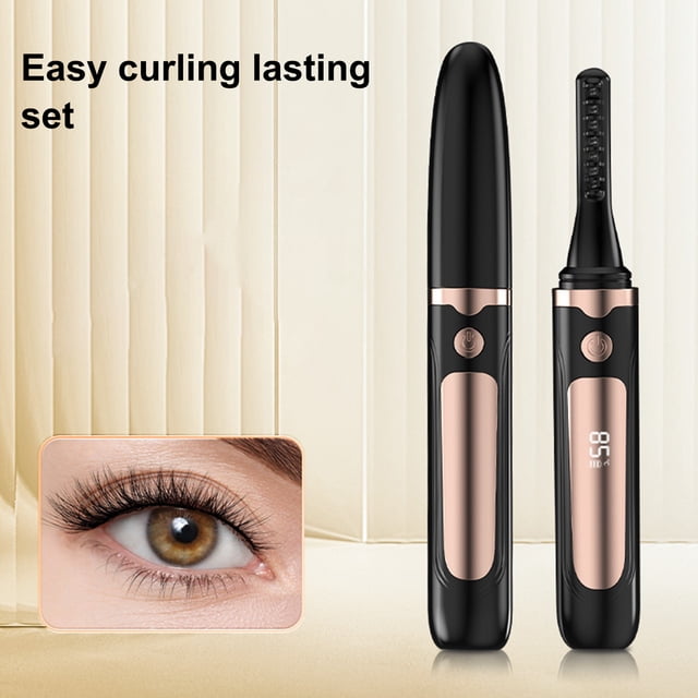 Electric Heated Eyelash Curler LED Display 4 Temperature Modes USB Rechargeable Quick Heating Portable Automatic Women Eye Lashes Clip Curling Tools