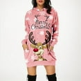 thumbnail image 2 of 2025 Robes d'Été Imprimées de Noël pour Femmes Mode Manches Longues Chandail à Capuche Robes d'Été pour Femmes avec Poche Robe Portefeuille pour Femmes Robe d'Été Chandail à Capuchon, 2 of 6