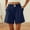 Blue, variant on Women's Casual Summer Shorts A Line High Waist Belted Comfortable Stretch Daily Wear Soft Lightweight Breathable Loose Fit Peg Pants with Tie Casual Dress Pants for Women Women Casual Pants