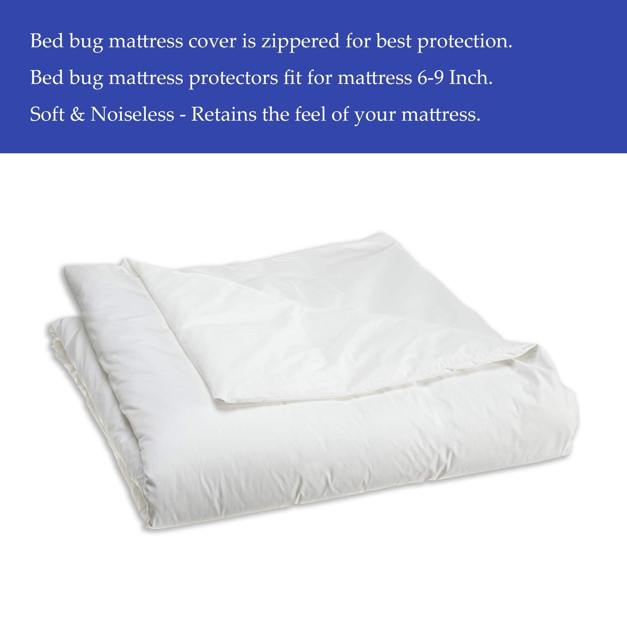Molblly King Size Waterproof  Mattress Cover None Allergenic Bed Bug Protector 