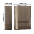 thumbnail image 5 of Motoforti 2 Pcs Microfiber Car Shoulder Seatbelt Pad Covers Universal Brown 27x6.5cm, 5 of 7