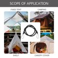thumbnail image 3 of HOOWIFFY 6-Pack Black Heavy Duty Bungee Cords with Hooks for Secure Bike, Motorcycle, and Luggage Fastening, 3 of 6