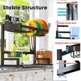 thumbnail image 3 of Adjustable Over Sink Dish Drying Rack 24.5-35.5 Inches Expandable Stainless Steel Kitchen Organizer, 3 of 3