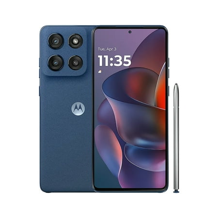 Straight Talk Motorola Moto g Stylus 2025, 5G, 128GB, Blue - Prepaid Smartphone [Locked to Straight Talk]
